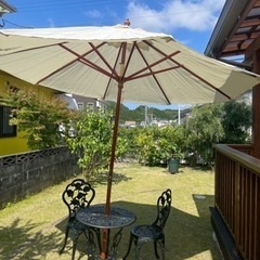 【決まりました】ウッドパラソル　タカショー