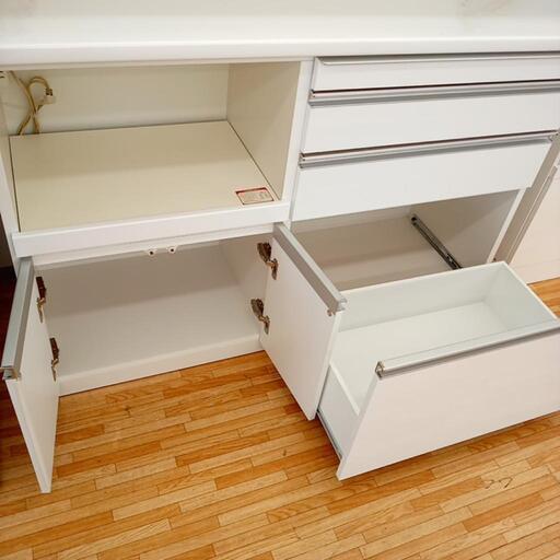 ☆ジモティ割あり☆ 松田家具 レンジボード ホワイト クリーニング済