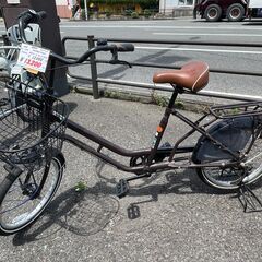 リサイクルショップどりーむ天保山店　No1204　自転車　20インチ　茶色　LEDオートライト付き　ベル付き　3段内装ギア付き リサイクルショップどりーむ天保山店 No1204 自転車 20インチ 茶色 LED