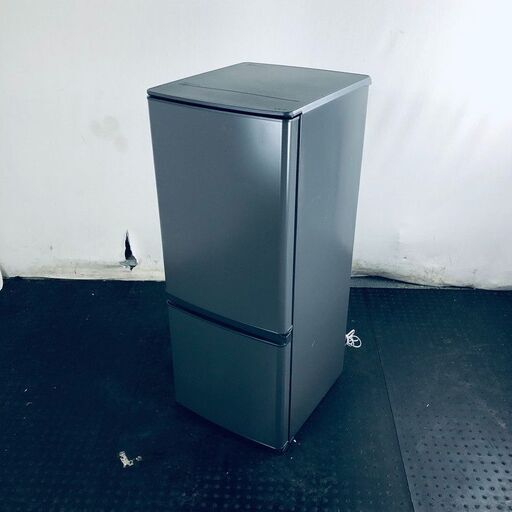 ID:rc12318 三菱 MITSUBISHI 冷蔵庫 一人暮らし 中古 2022年製 2ドア 146L グレー ファン式 右開き MR-P15H-H  【リユース品：状態B】【送料無料】【設置費用無料】