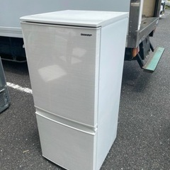 北九州市内配送無料 保証付き 2019年製SJ-D14E-W 冷蔵庫 ホワイト系 [