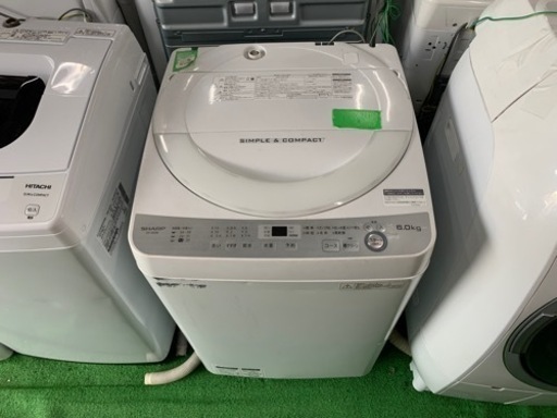 早い者勝ち大セール‼️‼️＋ご来店時、ガン×2お値引き‼️SHARP(シャープ) 2017年製 6.0kg 洗濯機