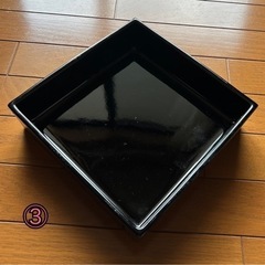 生活雑貨　③中古　水盤(黒正方形)