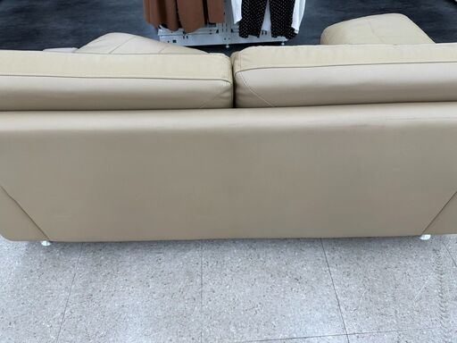☆ジモティ割あり☆ ソファー ベージュ H33×D76×W160 クリーニング済み 