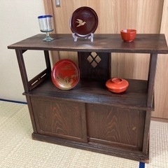 昭和レトロ　茶箪笥　飾り棚　チェスト　タンス　棚