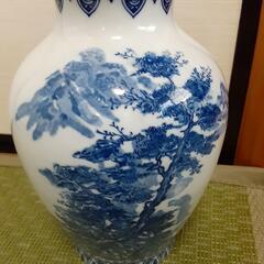 九谷焼　山水花瓶
