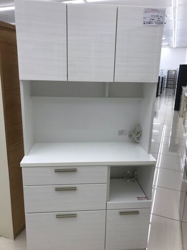 ★ジモティ割あり★ NITORI レンジボード ホワイト H190×D44.5×W100 クリーニング済み HJ3324