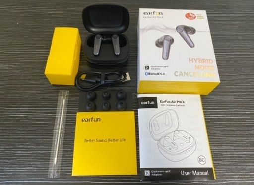 EarFun Air Pro 3₋ブラック ワイヤレスイヤホン
