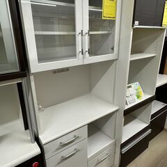 ジモティ来店特価!!　　食器棚　コガクラフト　ホワイト　　J-0602