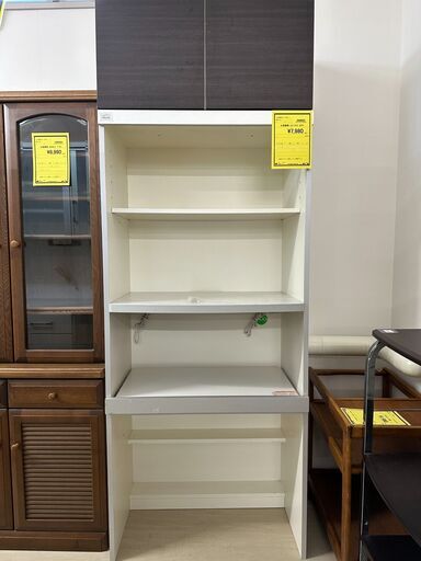 ジモティ来店特価!!　食器棚　エスエークラフト　ホワイト　　J-0606
