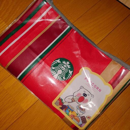 ハンドメイド　スタバ　メッシュポーチ　オマケ付き