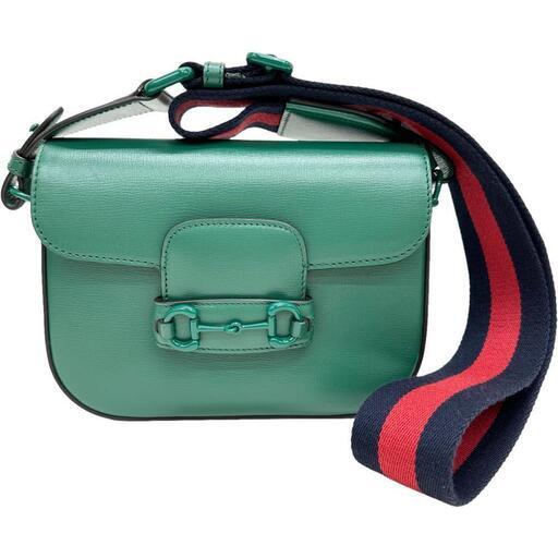 【GUCCI/グッチ】 ホースビット1955 726226 スモールバッグ    ショルダーバッグ レザー グリーン レディース【中古】【真子質店】【GD】【IMoxx】