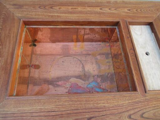 古民具 関西火鉢 特大サイズ（111.5㎝×78㎝） 無垢 上蓋付（仕舞