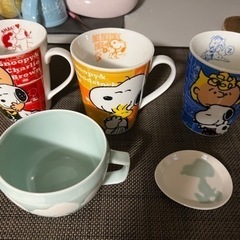 【無料】スヌーピーマグカップ、小皿