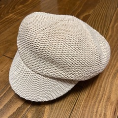 麦わらキャスケット　服/ファッション 小物 帽子