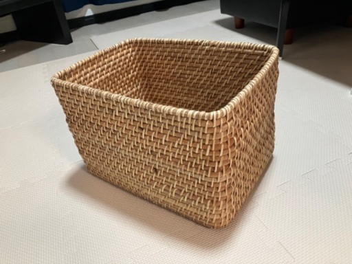 無印良品　重なるラタン長方形バスケット　大×6個