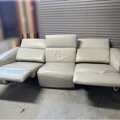 ☆本革 リクライニングソファ ワタリジャパン　家具 ソファ 3人掛けソファ