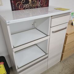定価¥34900☆ニトリ レンジボード 鏡面仕上げ 幅80cm コンセント付 