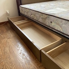 お取引完了】☆TOKYO BED ☆ダブルベッド 引出し3つ付き☆こちらで
