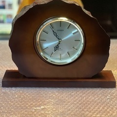 CITIZEN カエデ材使用 年輪置時計 レトロ 4RG231-Ａ