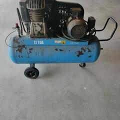 ●引取限定●中古 動作品 ストレート エアコンプレッサー 200V 4kW 5.5馬力 LT150 HP5.5 150L