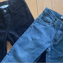 HM 黒　ー　LEVIS　 ジーンズ　 120cm　デニムパンツ...