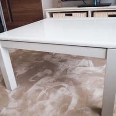 【ネット決済】家具調こたつ　テーブル　ホワイト　正方形