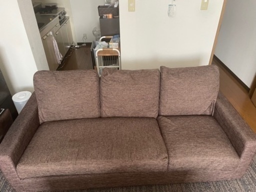 〔6月7日まで〕家具 ソファ 3人掛けソファ　スツール付き
