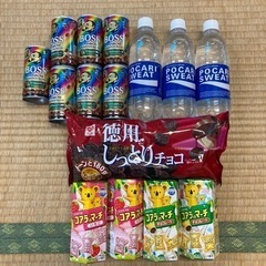 取引中.お菓子、飲み物