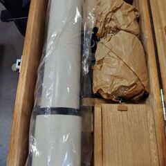 天体望遠鏡　完動品　台座つき　木箱いり