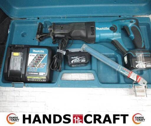 マキタ　makita　JR141D　充電式レシプロソー　中古品　バッテリ14.4V二個/充電器/刃　【ハンズクラフト宜野湾店】