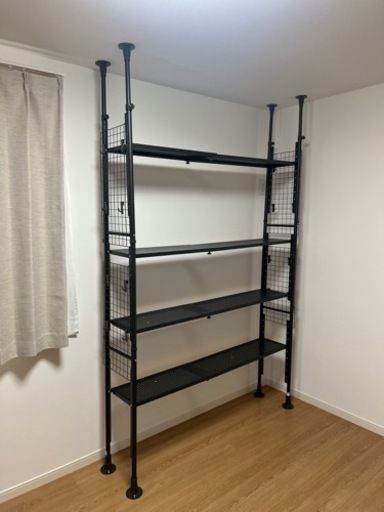 収納家具 突っ張りスチールラック ニトリアルゴス90 Amazon｜【ニトリ】NITORI 左右にネットがついた収納に便利な突っ張り