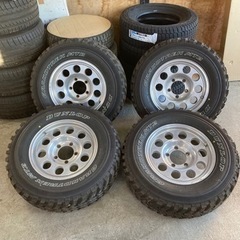 225/75R16 マッドタイヤ&ホイールセット　ジムニーJA11 JB23など　9.5分山イボ付 225/75R16 マッドタイヤ&ホイールセット ジムニーJA11 JB23など 9.5分