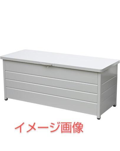 282t ベンチストッカー スチール製 幅125×奥行49×高さ52cm 天板耐荷重:100kg 収納ベンチ 物置 屋外 玄関 ベランダ 収納庫 MS2-1200 y060404t