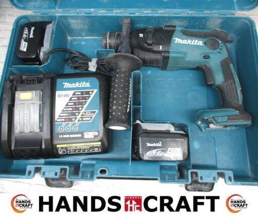 マキタ　HR164　ハンマドリル　中古品　バッテリ14.4V 4.0Ah二個/充電器/ケース付き　16mm　【ハンズクラフト宜野湾店】