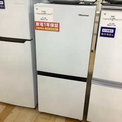 【1年保証付】　Hisense 2ドア冷蔵庫　2023年製