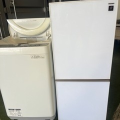 福岡市配送設置無料　シャープ冷蔵庫、洗濯機セット