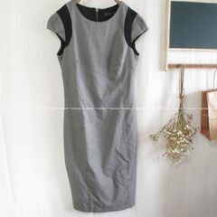 美品/ZARA/小さいサイズ　千鳥格子　半袖　ワンピース　タイト