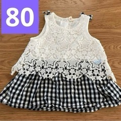 ノースリーブ　ワンピース　80