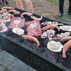 肉海鮮BBQでみんなで楽しく😋🍻