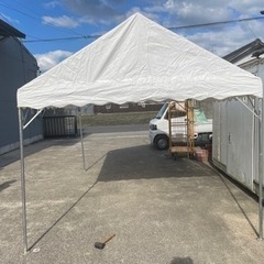 イベントテント 仮設テント パイプテント　組み立て式 1.5×2間 