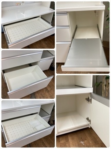 S160 ☆ 綺麗 パモウナ キッチンボード カップボード 食器棚 幅120cm