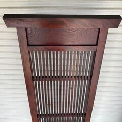 糸島市内 送料無料】九州民芸家具 樺無垢材縦格子衝立 和家具