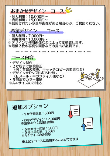 ポスターなどのデザインにお困りの方