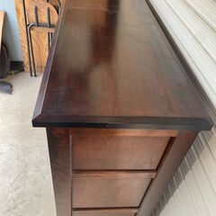 【糸島市内 送料無料】　九州民芸家具 サイドボード 飾り棚 茶棚 ミズメザクラ 縦格子 最高級 伝統工芸 和家具 和室 座敷 定価約70万　48159-1-6-003（0604-6）