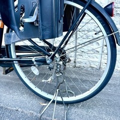 非電動　3人乗り自転車 2人子乗せ レインカバー有り 
ブラック黒　