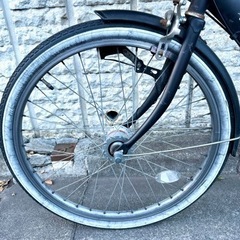 非電動　3人乗り自転車 2人子乗せ レインカバー有り 
ブラック黒　