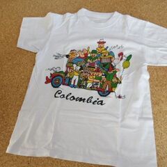 未使用・コロンビア製地元絵柄Tシャツ