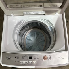 【売却済】AQUA/アクア  AQW-S5M(W) 全自動洗濯機 5Kg 2021年製