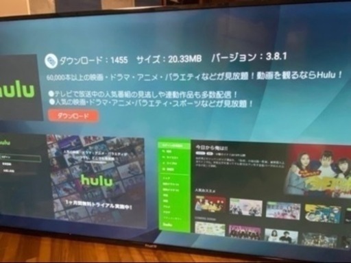 再募集【テレビ】4K 液晶 65型 65インチ 2021年製 ネット動画対応
